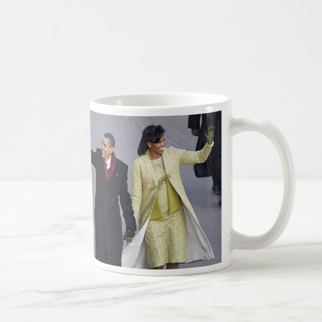 Taza De Café Presidente Obama WALK EN la avenida de (Derecha)