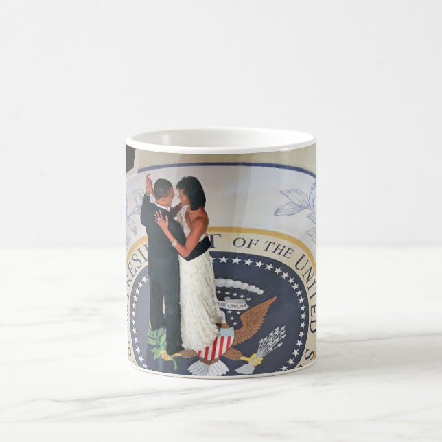 Taza De Café Presidente Obama y Michelle baila la bola (Centro)