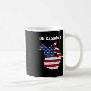 Taza De Café Presidente Trump Divertido Dice Oh Canadá Mapa Amé