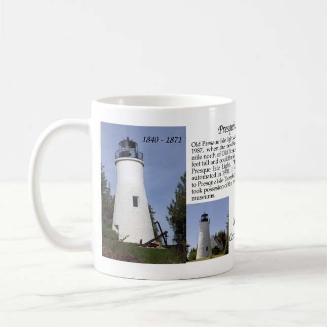 Taza De Café Presque Isle Lighthouses mug (Izquierda)