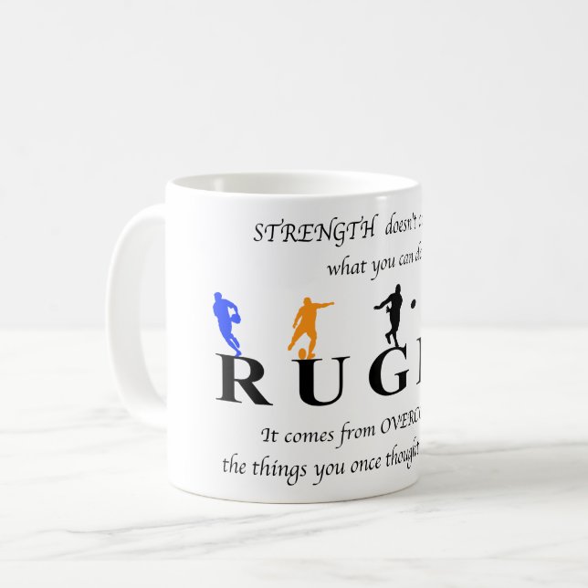 Taza De Café Presupuesto Inspirador Rugby (Anverso izquierdo)