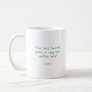 Taza De Café presupuesto personalizado en verde - crear el prop