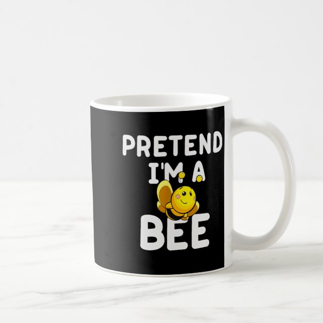 Taza De Café Pretend I'm A Bee Funny Lazy Easy Halloween Costum (Derecha)