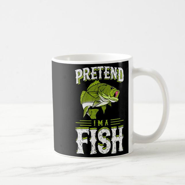 Taza De Café Pretend I'm A Fish B Funny Cute Lazy Halloween Cos (Derecha)