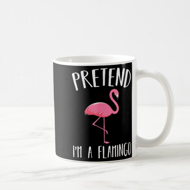 Taza De Café Pretend I'm A Nk Flamingo Funny Halloween Costume  (Derecha)