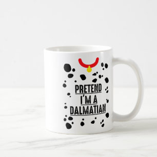 Taza De Café Pretende que soy un adulto dálmata de disfraces de