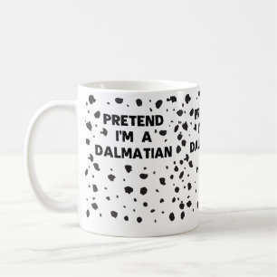 Taza De Café Pretende que soy un disfraz dálmata gracioso Hallo