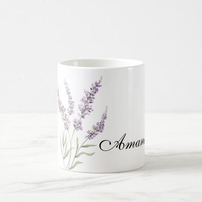 Taza De Café Pretty Lavender Flowers  (Centro)