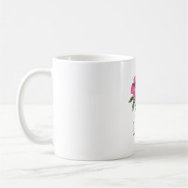 Taza De Café Pretty Pink Roses Western Cow Print Bow