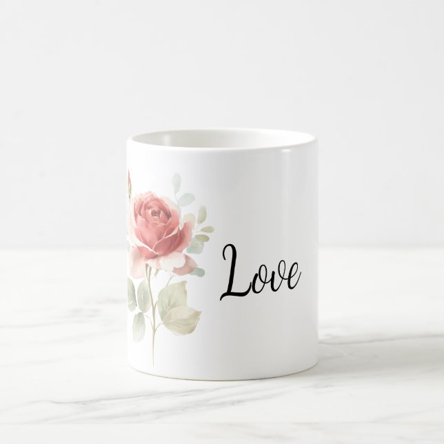 Taza De Café Pretty Red Rose  (Centro)