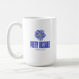 Taza De Café Pretty Unstable: Blue Floral Statement Tee