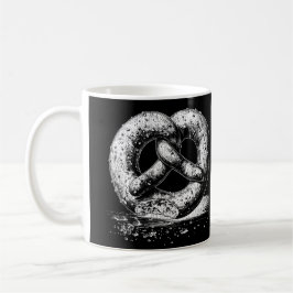Taza De Café Pretzel de la plancha de impresión blanca