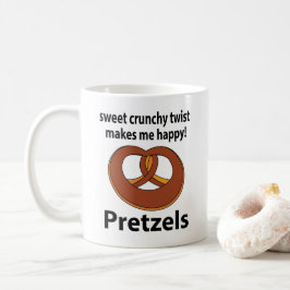 Taza De Café Pretzel Sweet Crunchy Twist Me Hace Feliz Pretzel