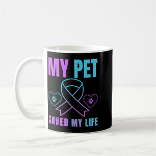 Taza De Café Prevención de Apoyo Emocional Mi Mascota Salvó Mi 