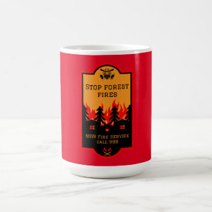 Taza De Café Prevención de incendios forestales