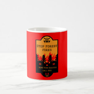 Taza De Café Prevención de incendios forestales
