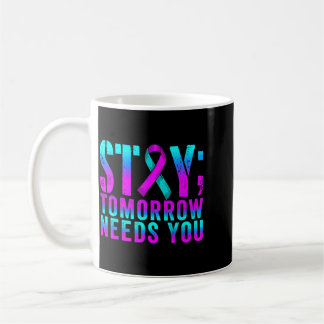 Taza De Café Prevención de la Conciencia de la Cinta Morada Ver