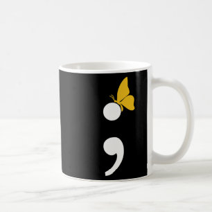 Taza De Café Prevención de la depresión suicida con mariposa