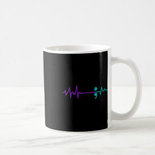 Taza De Café Prevención del suicidio Awareness Semicolon Stay