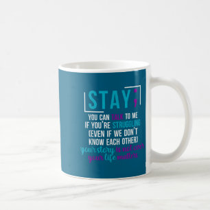 Taza De Café Prevención del Suicidio Conciencia Eres Digno Amad