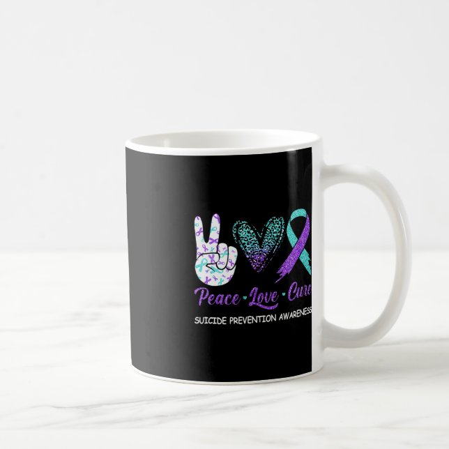 Taza De Café Prevención del suicidio Conciencia Paz Cure Leopa (Derecha)