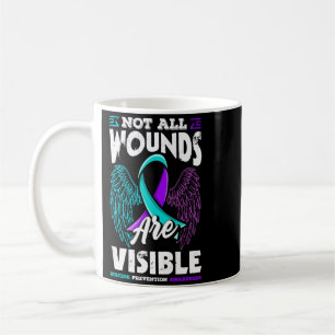 Taza De Café Prevención del suicidio no son visibles las herida