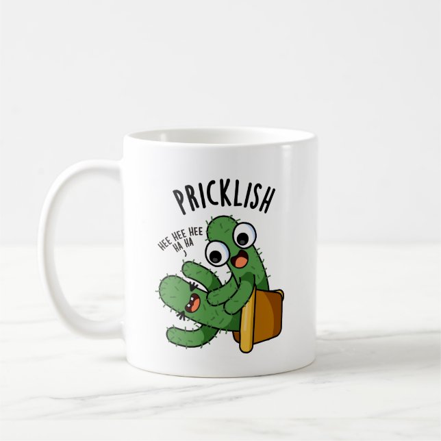 Taza De Café Pricklish Funny Cactus Puns (Izquierda)