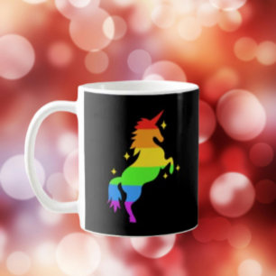 Taza De Café PrideVibe Unicorn Arcoiris