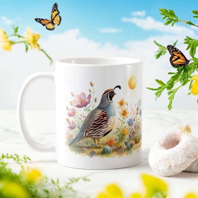 Taza De Café Primavera acuática California Quail - Kid Mug (Subido por el creador)