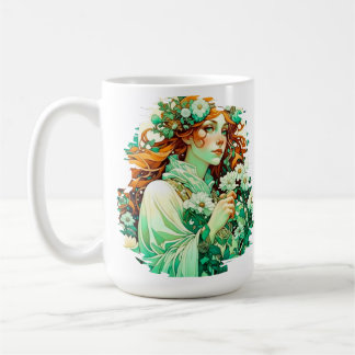 Taza De Café Primavera Celta Imbólica Art Nouveau