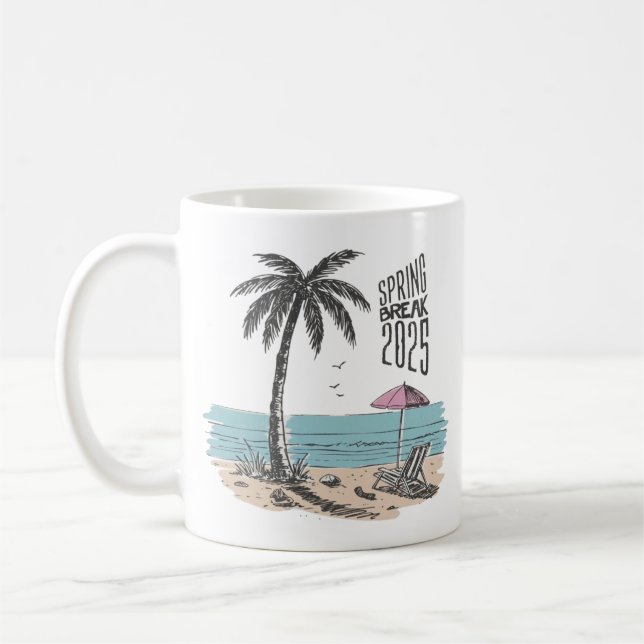 Taza De Café Primavera de 2025 Beach Vibes (Izquierda)