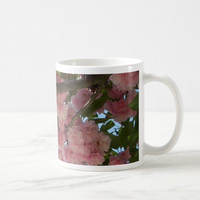 Taza De Café Primavera del Árbol de cerezo IV con doble floreci (Derecha)