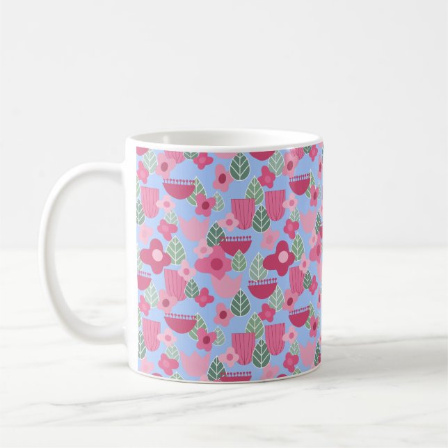 Taza De Café Primavera escandinava rosa (Izquierda)