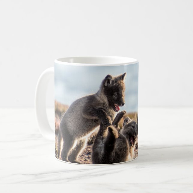 Taza De Café Primavera - Fox ártica (Anverso izquierdo)