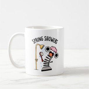 Taza De Café Primavera Showers divertida temporada de Pun