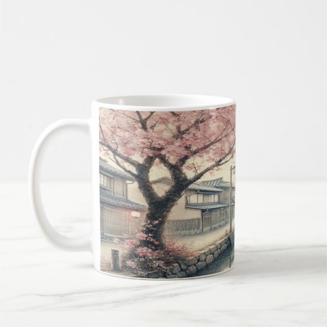 Taza De Café Primavera Tranquila En Japón (Izquierda)