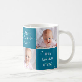 Taza De Café Primer bebé abuelos de Hanukkah 2 Personalizado fo