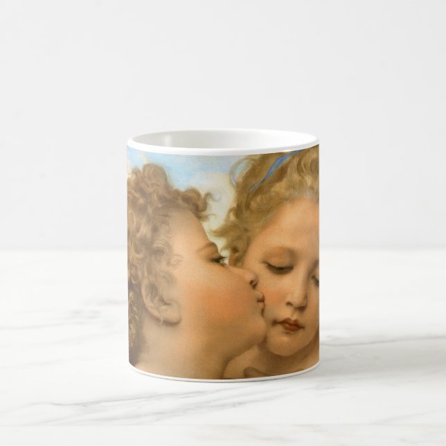 Taza De Café Primer beso (detalle de ángel) de Bouguereau (Centro)