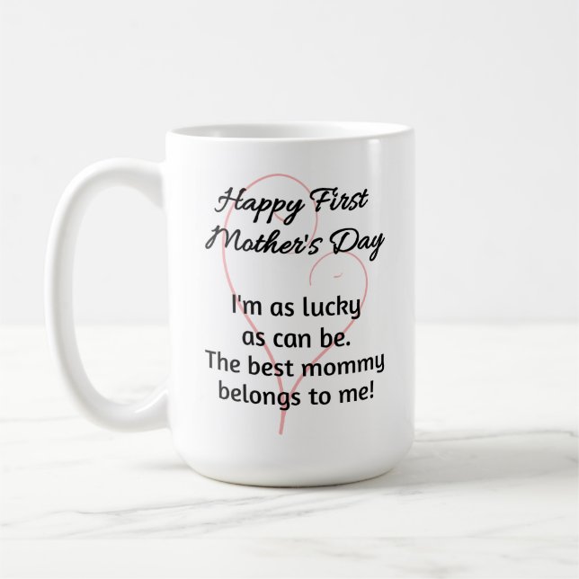 Taza De Café Primer café materno para Chicas gemelos (Izquierda)