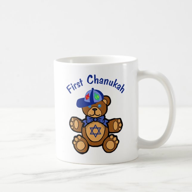 Taza De Café Primer Chanukah del bebé (Derecha)