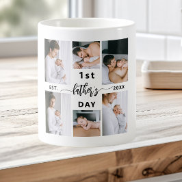 Taza De Café Primer Collage de fotos del Día del Padre 6