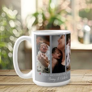 Taza De Café Primer Collage de fotos del tercer día de la madre