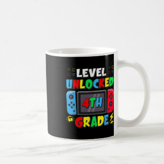 Taza De Café Primer Día de 4to Grado Nivel Desbloqueado Juego C