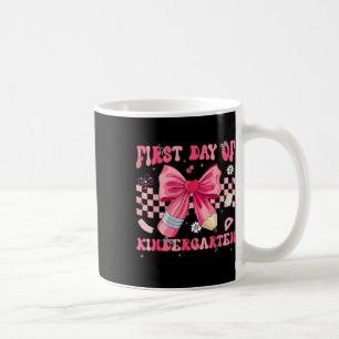 Taza De Café Primer Día De Jardín De Infantes Lazo Coquette Láp