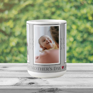 Taza De Café Primer Día de la Madre de tres Collages de fotos