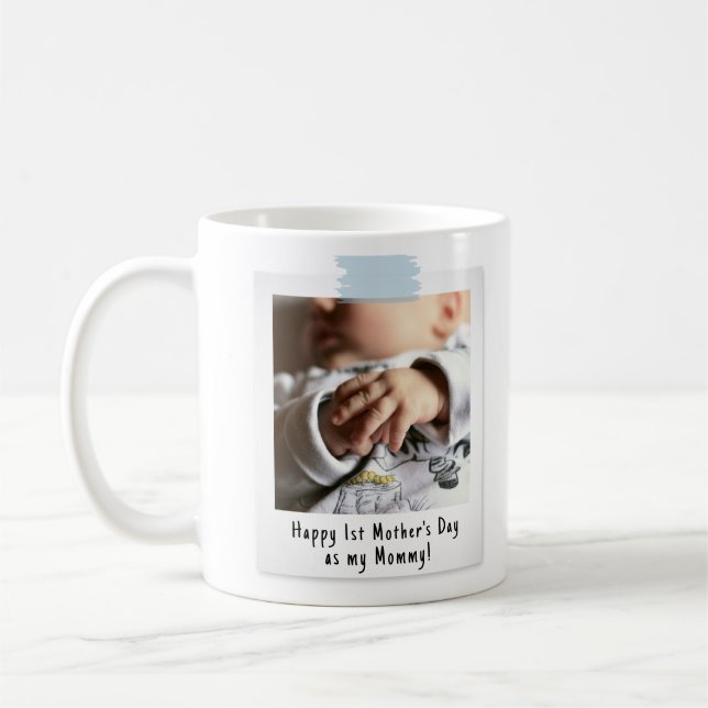 Taza De Café Primer día de la madre fotografia estilo instantán (Izquierda)
