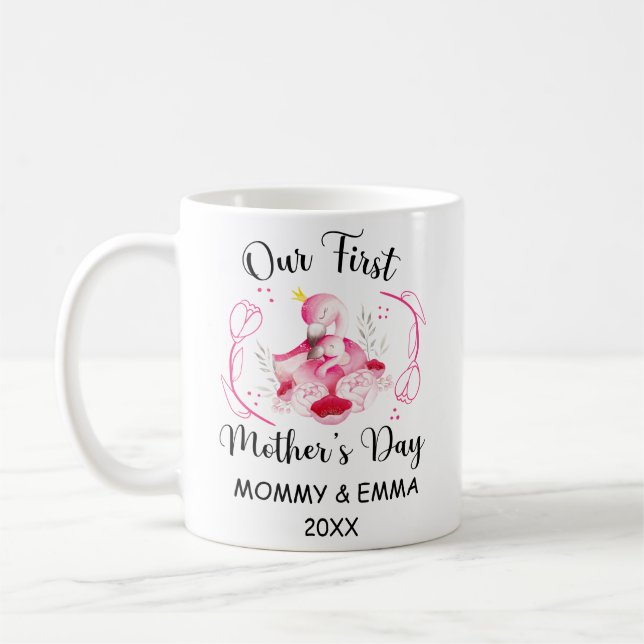 Taza De Café Primer Día de la Madre personalizado 2025, nombres (Izquierda)