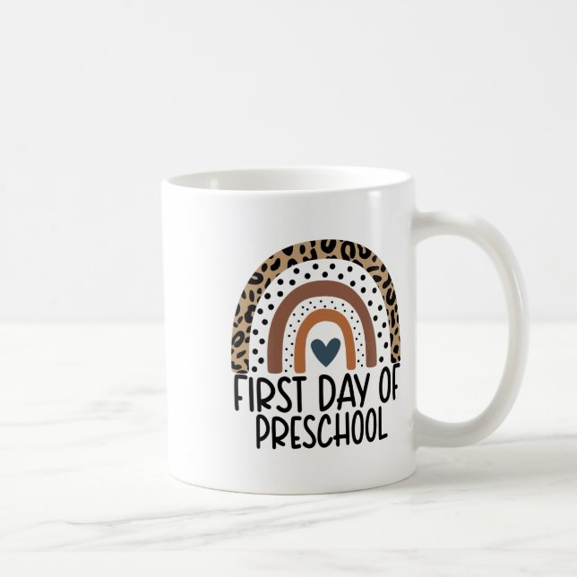 Taza De Café Primer Día De Preescolar Maestra Arcoíris Niñas Ck (Derecha)