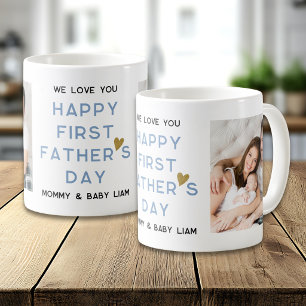 Taza De Café Primer Día del Padre Nuevo Papá Bebé 2 Colaje de F