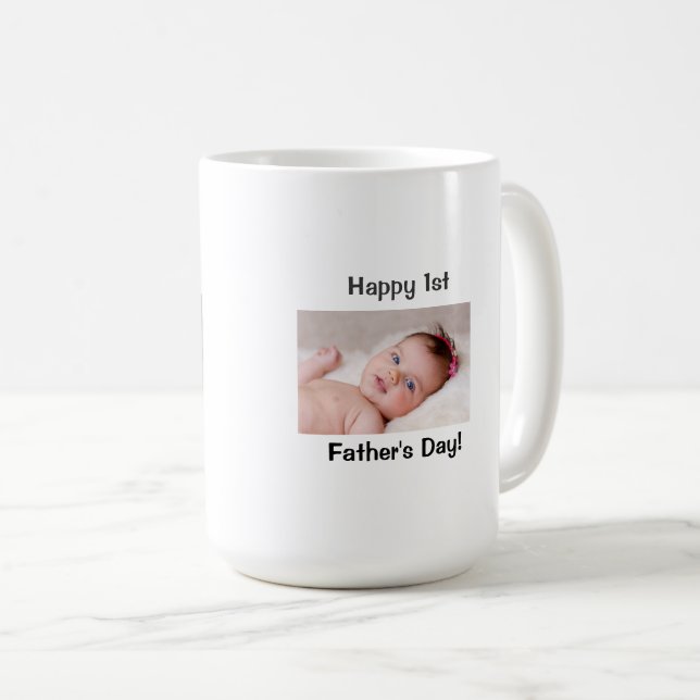 Taza De Café Primer encuentro del Día del Padre con foto del Pe (Anverso derecho)